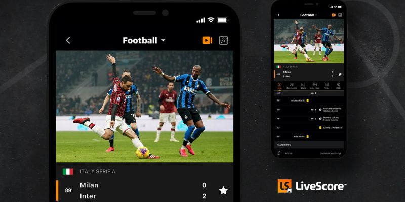 Tại LiveScore bạn nhận được các thông báo trực tiếp